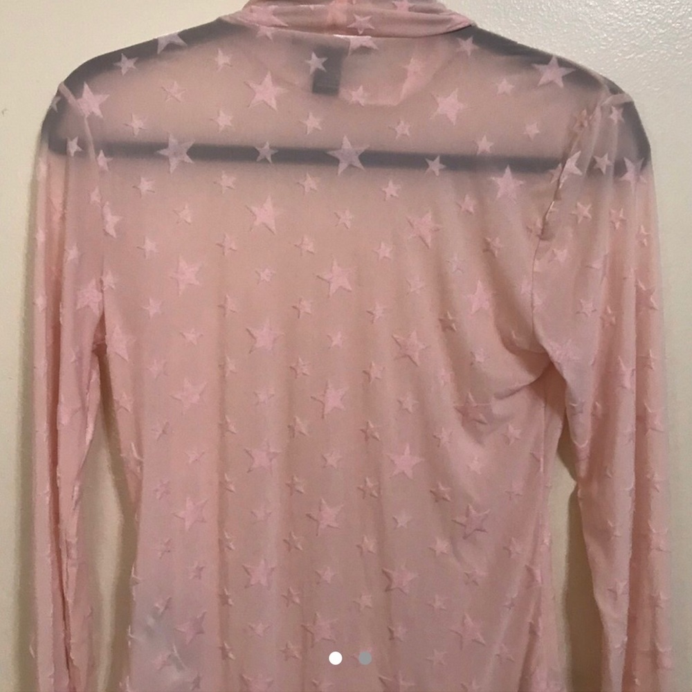 Pink star mesh bodysuit